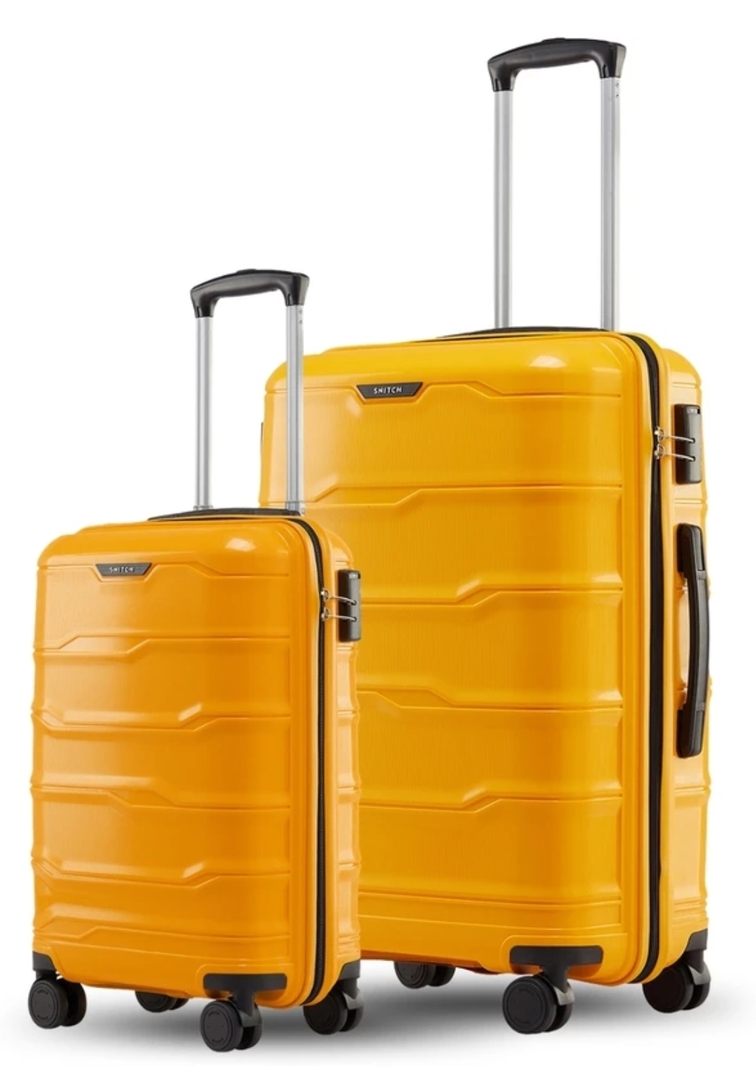 Snitch Hard Body Set of 2 Luggage 8 Wheels - Vector -Yellow