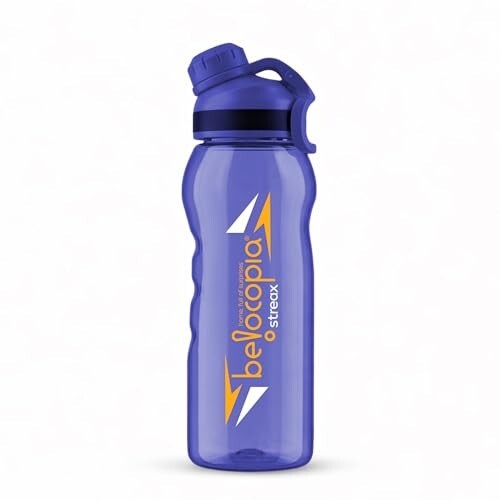 Streax Sports Water Bottle 1 Litre (1000ml) | Blue | BPA-Free, Leakproof Gym Bottle | Lightweight with Easy Grip & Carry Loop | Durable Fitness Bottle for Gym, Running, Cycling & Outdoor Use