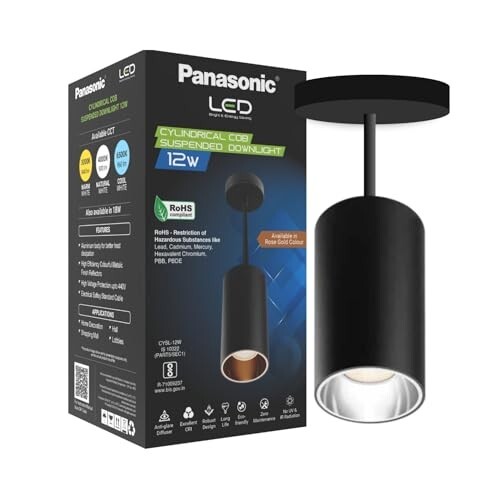 Panasonic 12W Cylindrical Pendant Spotlight (Natural White - PDHM01124)