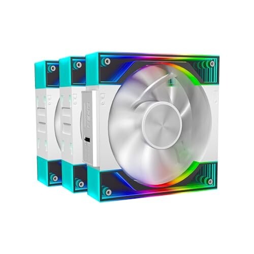Ant Esports QuartzFlow 3-In-1 120mm ARGB Stackable Case Fan Kit - White
