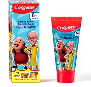 Colgate Kids , Gentle Protection for 6+ Years, Motu Patlu Bubble Fruit Flavour Toothpaste (80 g)