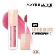 Maybelline New York Lifter Gloss - Petal, Tinted Lip Gloss With Hyaluronic Acid, Long-lasting