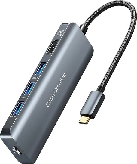 CableCreation 5-in-1 USB C Hubs 4K 60Hz, Dock USB C Hub Multiport Adapter
