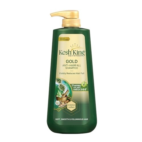 Kesh King Gold Anti Hairfall Shampoo, Reduces Hair Fall, Makes Hair Strong,600 ml