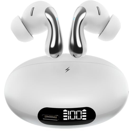 Fire-Boltt Newly Launched Aero Drift TWS Earbuds Custom EQ Wireless Bluetooth 5.4 Music & App Support 50H Playtime Battery Display Fast Charging Case 50ms Low Latency Touch Controls White