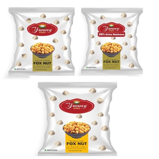 Organic Sattva Yummy Pops Roasted & Flavoured Makhana 