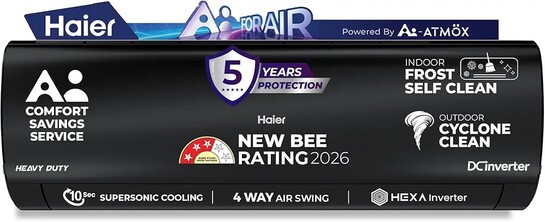 Haier 1.5 Ton 3 Star,New star rated,Wi-Fi HEXA Inverter Split AC
