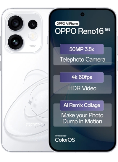 OPPO Reno16 5G (Starry White, 256 GB) (8 GB RAM)