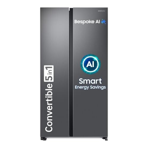 Samsung 653 L, 3 Star, Frost Free, Double Door, Convertible 5-in-1 Digital Inverter (RS76CG8003S9HL, Silver, Refined Inox)
