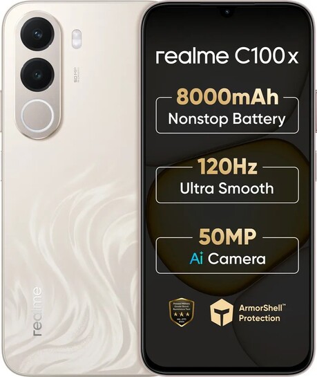 New Launch.  realme C100x (Golden Coast, 64 GB) (4 GB RAM)