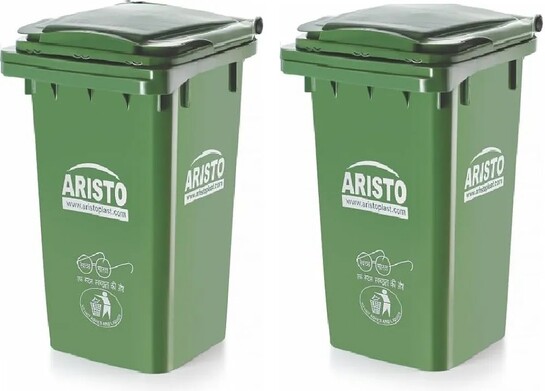 Aristo Plastic Manual-Lift Garbage Waste Dustbin with Out Wheel 90 LTR