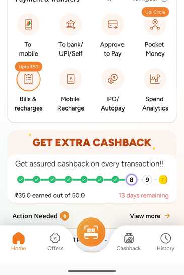 Credit Card Bill Payment Using Bhim Via Park+ App (Maybe User Specific)