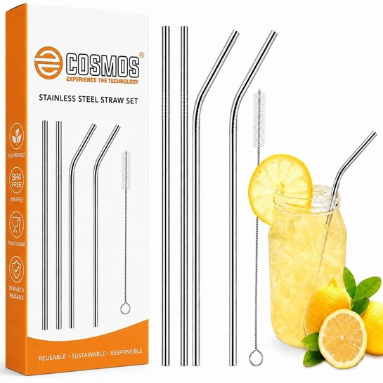 E-COSMOS Reusable Stainless Steel Straws