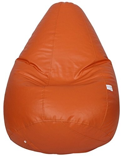 Sattva Classic XXXL Bean Bag with Pocket Filled with Beans – Orange