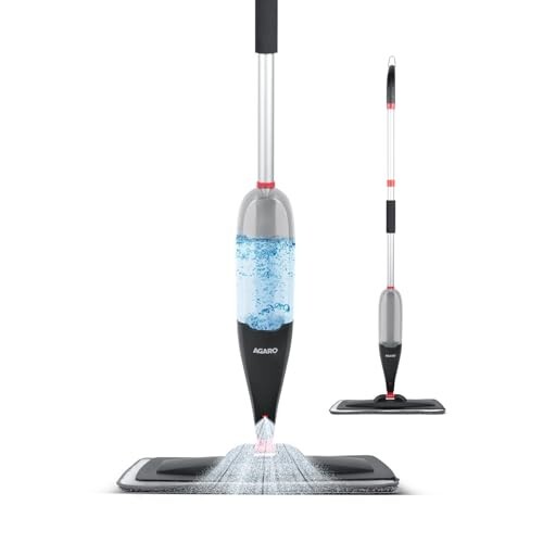 AGARO Delite Spray Mop for Dry and Wet Floor Cleaning with Washable Microfiber Pad - with 800ml Refillable Bottle 
