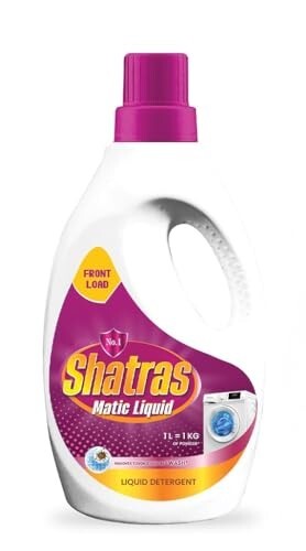 SHATRAS Matic Top Load Liquid Detergent | Stian Remover | 99.9% Germ Protection | Bio Stain Power & Ultra Color Care (Pink 1)