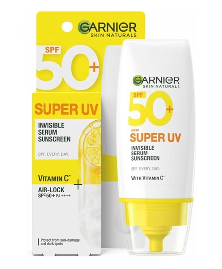 Garnier Super UV Invisible Serum Sunscreen SPF 50 PA++++ UVA/B, 30ml