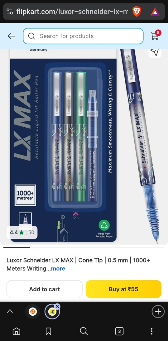 Take a look at this LX MAX | Cone Tip | 0.5 mm | 1000+ Meters Writing Length 