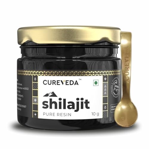 Cureveda Himalayan Shilajit For Men Resin 10 gm | 98% Fulvic Acid, Energy, Endurance & Vitality, 100% Ayurvedic