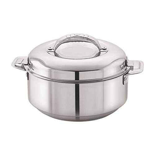 CELLO Maxima Insulated Casserole Hot Pot For Kitchen 2000 ml Silver 