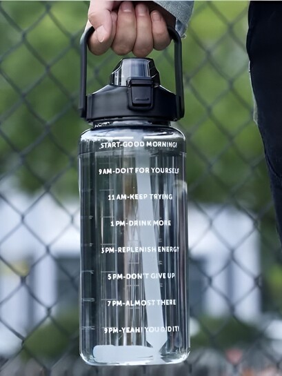 Virtuous Black Printed Water Bottle 2L - Water Bottle for Unisex 36106541 