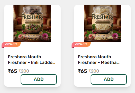 Freshora Mouth freshners [Add any 2 and Apply Coupon]