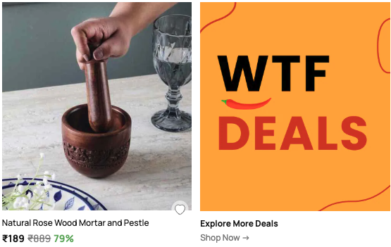 Pepperfry - What The Fry Deals | Deals  up to 86 % off + Delivery Charges
