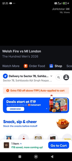 Hotstar/swiggy 50 rs off on 199 order live again