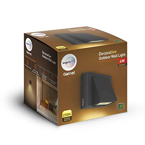 Wipro Garnet 6W IP54 LED Wall Light27K