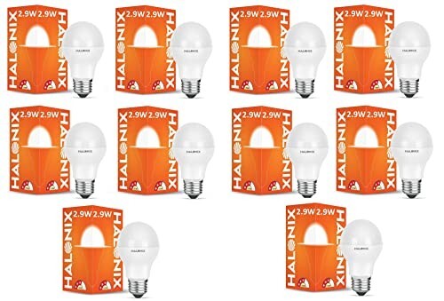 Halonix 2.9 Watt E27 LED Cool Day Light led Bulb, Pack of 10, White light