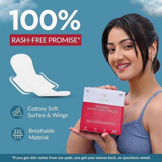 AZAH Sanitary Pads for Women (10 Reg + 5 XL) [Pack of 15] 
