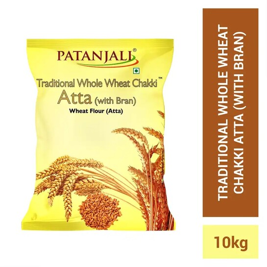 Zepto : Patanjali Whole Wheat Atta 10kg (Location Specific)