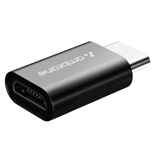 Ambrane Type-C to Micro USB OTG Adapter for 3A Fast Charging and Data Sync- Compatible with All Type-C Enabled Devices Blue