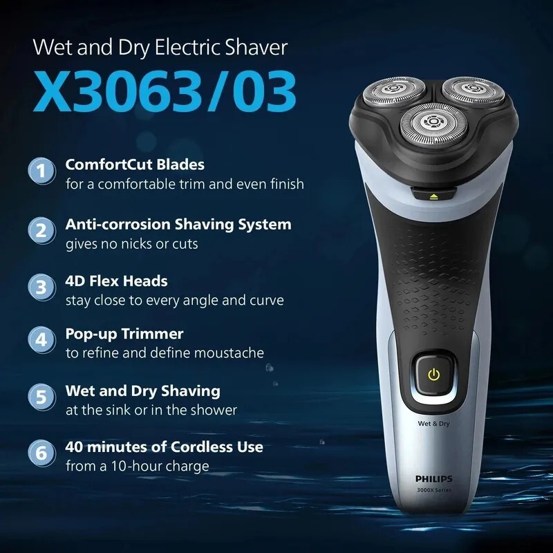 PHILIPS X3063/03  Shaver For Men (Black, Grey)