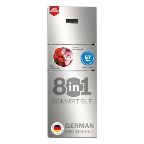 Bosch 302L, 3 Star, MaxFlex Convert Frost Free Triple Door Refrigerator(CMC33S03NI, Fine Steel)