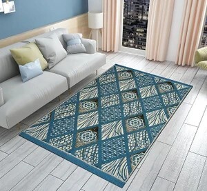 Tijane Light Blue Cotton Carpet