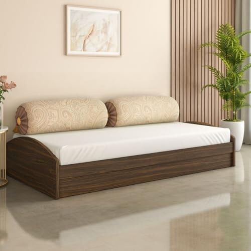 Nilkamal Addison Wooden Single Bed with Storage| 1 Year Warranty | Classic Walnut [HDFC CC EMI]