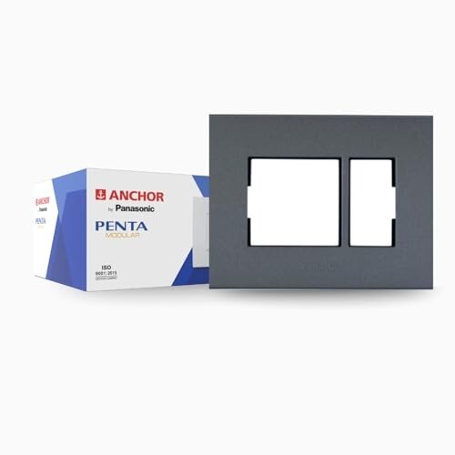 Anchor by Panasonic Penta 4 Module Black Regular Cover Plate for Switch Board (Black, 65904B-20)