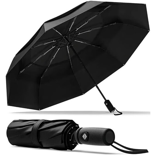 3-Fold Auto Open/Close UV Umbrella For Men & Women - 1 Piece