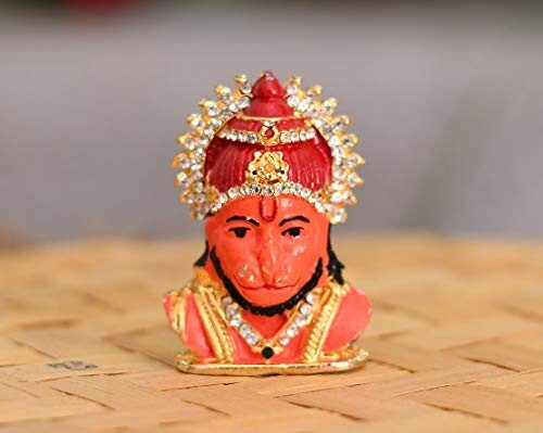 Collectible India Lord Hanuman Idol Showpiece Statue - God Hanuman Idol for Car Dashboard - Bajrangbali Handicraft Decorative Spiritual Puja Vastu/Pooja/Puja Gift & Home Decor