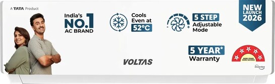 Voltas 2026 Model 2 Ton 5 Star Split Inverter AC 