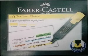 FABER-CASTELL Textliner Classic Pink Pack (Set of 10, Pink)