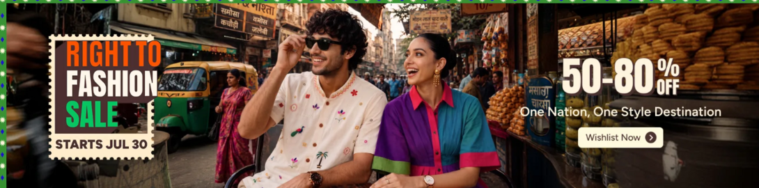 Myntra Independence Day Sale Offers on Fashion, Clothing, Beauty & Makeup, Home Decor