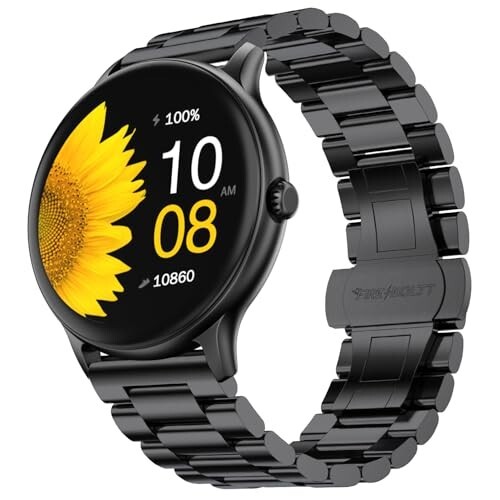 Fire-Boltt Phoenix Pro Round Smart Watch 1.39" Display with Bluetooth Calling, AI Voice Assistant,SpO2 & Heart Rate Monitor,Metal Smart Watch for Men & Women - Black
