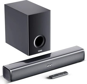 Mivi Fort H120 Soundbar, 120 Watts, 2.1 Channel, Multi-Input and ...more
