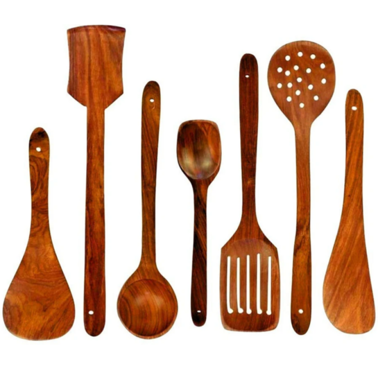 Wooden Spatula Set of 7 @78