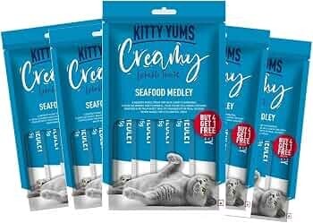 Kitty Yums Creamy Lickable Cat Treat (75g x 5 Pouches) Total 375g