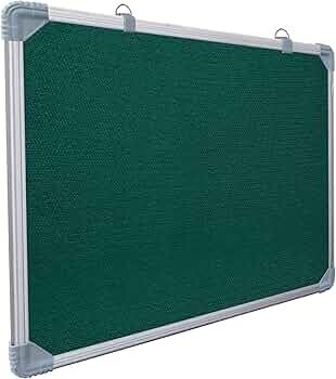 Eduway 2x2 Feet Notice Board/Pin Up Board/Bulletin Board/Display Board/Soft Board  (20 Push-Up Pins)` (Green- 59x59 Cms.) :