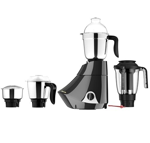 Butterfly Smart 750 Watts Mixer Grinder with 4 Jars | 3 Stainless Steel Jars & 1 Juicer | ABS Body