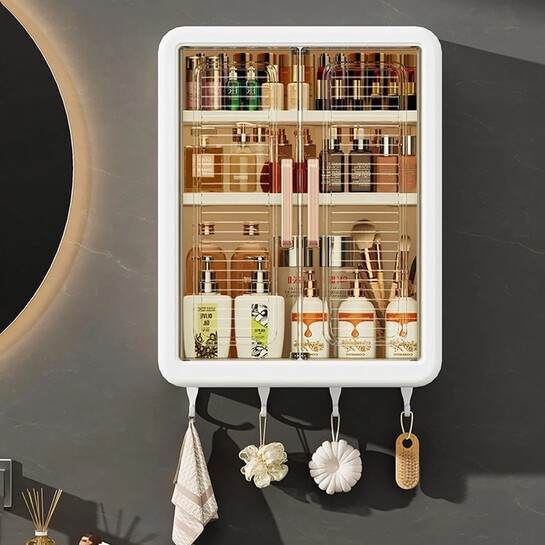 MGKENTERPRISE 3 Compartments Plastic Storage Box (White)  @446